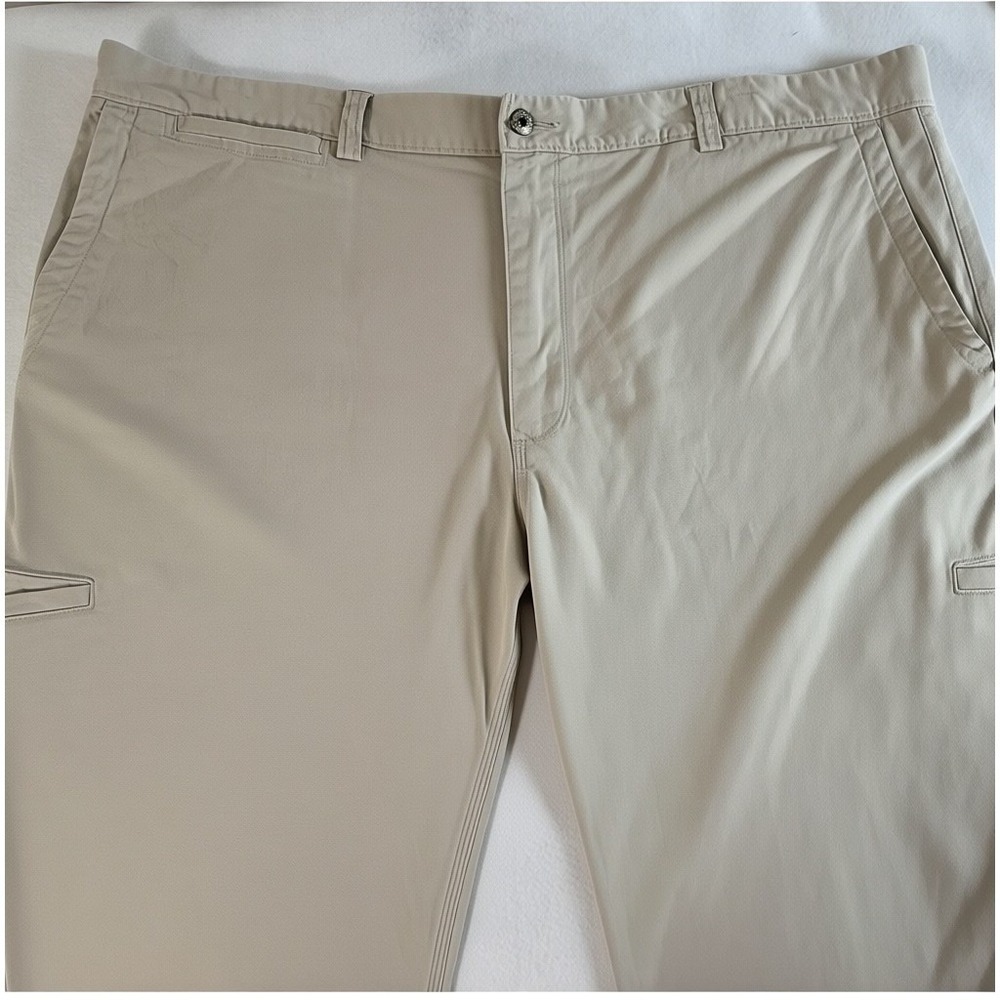 Duluth Trading Co Flex Ballroom Khakis Mens 46x32 Straight Leg Tan Pants